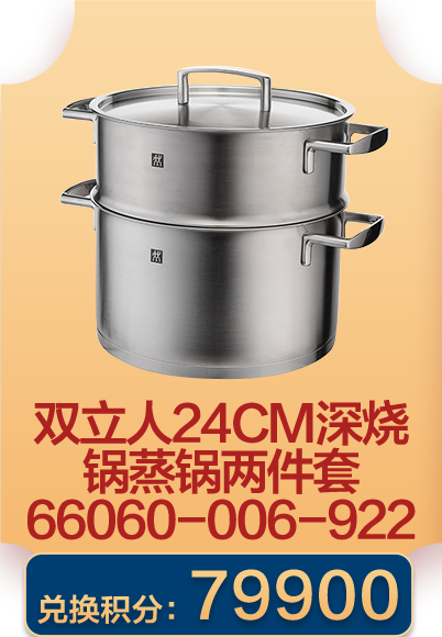 双立人24cm深烧锅蒸锅两件套66060-006-922