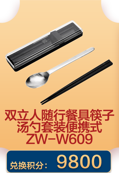 双立人随行餐具筷子汤勺套装便携式ZW-W609